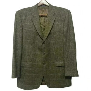 Polo University Ralph Lauren Lambs Wool Checked Sportcoat Jacket Blazer Mens 42R
